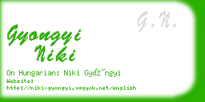 gyongyi niki business card